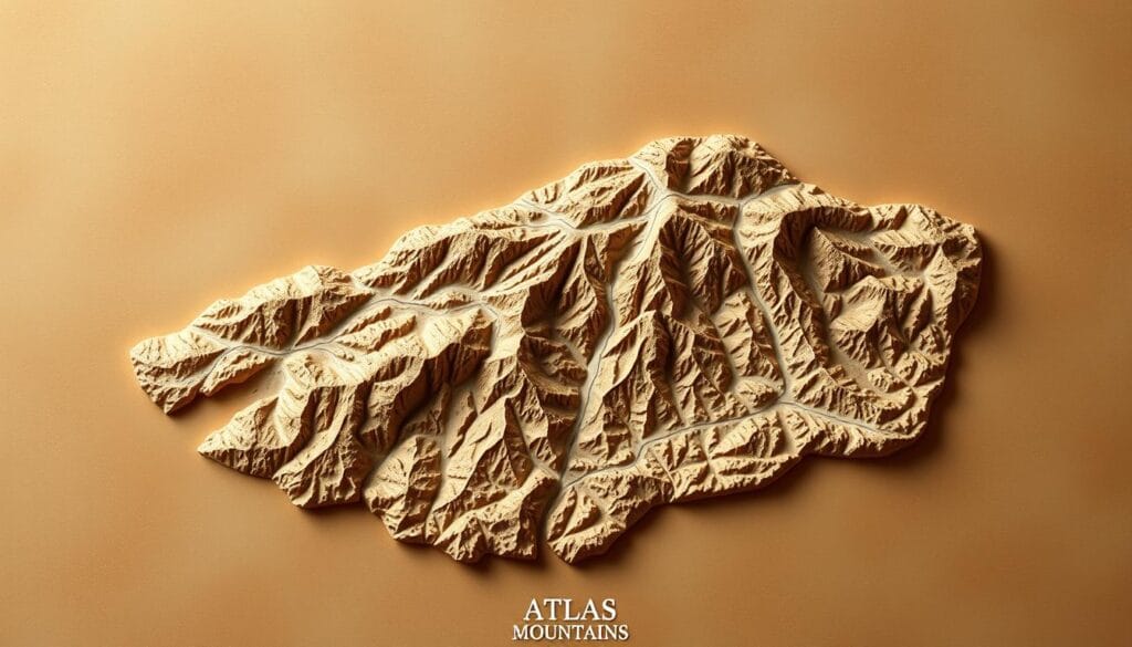 Atlas Mountains On Map Atlas Mountains On Map
