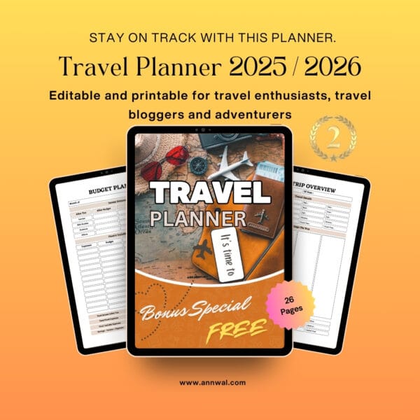 Ultimate Travel Planner 2025/2026 – Your Journey, Beautifully Organized - Image 3